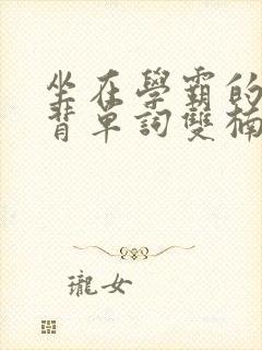 坐在学霸的鸡上背单词双楠封面