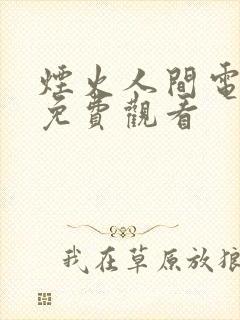 烟火人间电视剧免费观看