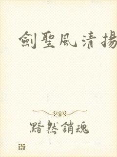 剑圣风清扬封面