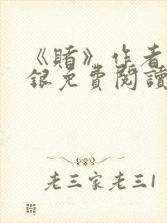 《赌》作者木口银免费阅读封面