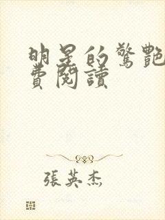 明星的惊艳史免费阅读封面