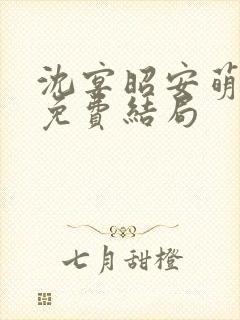 沈宴昭安萌全文免费结局