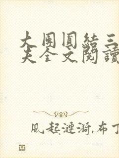 大团圆结三女一夫全文阅读