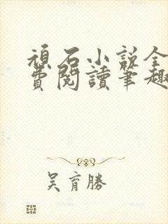 顽石小说全文免费阅读笔趣阁