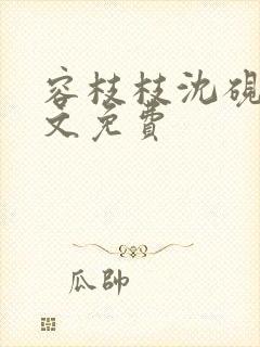容枝枝沈砚书全文免费封面