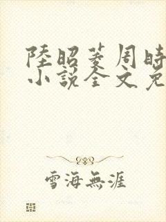陆昭菱周时阅的小说全文免费阅读