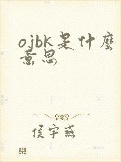 ojbk是什么意思封面