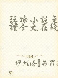 玩物小说免费阅读全文在线阅笔趣阁无弹窗封面