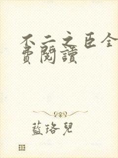 不二之臣全文免费阅读