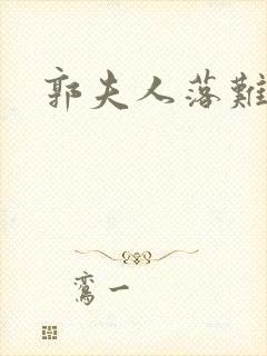 郭夫人落难记封面