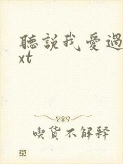 听说我爱过你txt