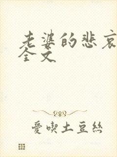 老婆的悲哀小说全文