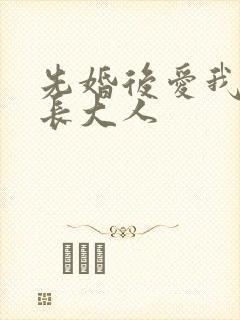先婚后爱我的市长大人