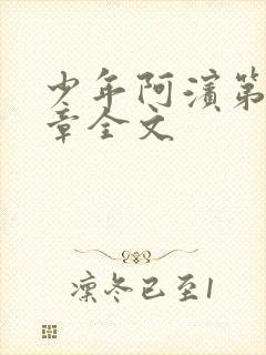少年阿滨第13章全文