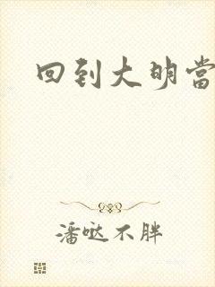 回到大明当才子封面