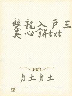 双龙入户三人行夹心饼txt