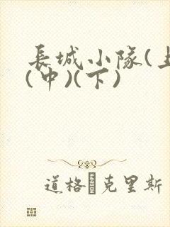 长城小队(上)(中)(下)封面