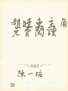 赵晓东主角小说免费阅读