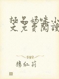 极品妈咪小说全文免费阅读封面