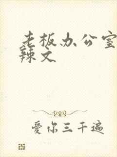 老板办公室系列辣文封面