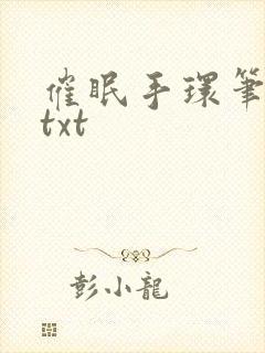 催眠手环笔趣阁txt