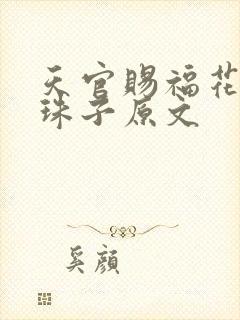天官赐福花怜塞珠子原文