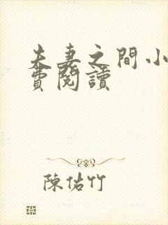 夫妻之间小说免费阅读