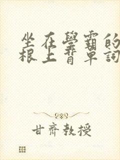 坐在学霸的大紫根上背单词封面