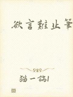 欲言难止笔趣阁