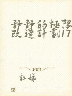 静静的极限自我改造计划17