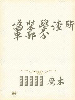 伪装学渣所有开车部分