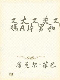 又大又爽又黄无码A片男和男