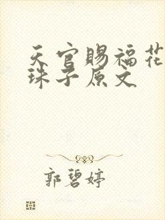 天官赐福花怜塞珠子原文