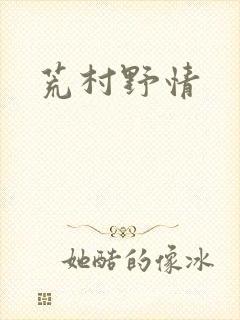 荒村野情封面