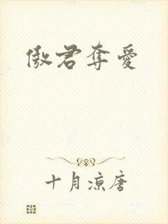 傲君夺爱封面