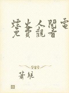 烟火人间电视剧免费观看