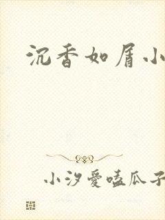 沉香如屑小说