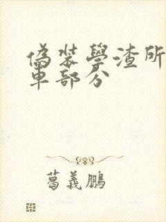 伪装学渣所有开车部分