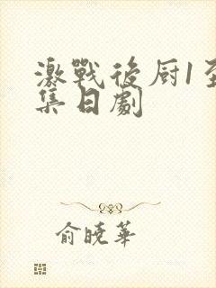 激战后厨1至5集日剧封面
