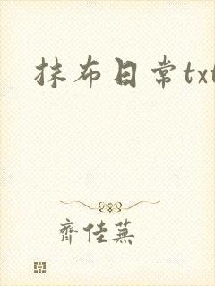 抹布日常txt封面