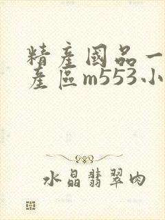 精产国品一二三产区m553小说封面
