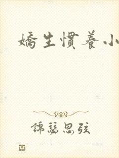娇生惯养小说封面
