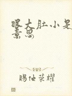 眼大肚小是什么意思