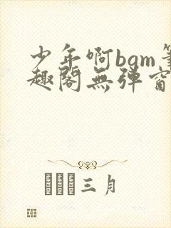 少年啊bgm笔趣阁无弹窗免费