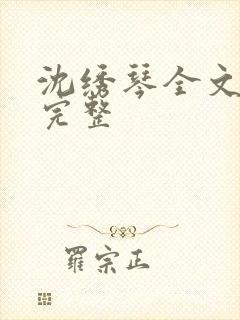 沈绣琴全文阅读完整