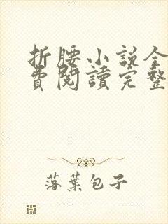 折腰小说全文免费阅读完整版封面