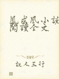 凤求凰小说免费阅读全文