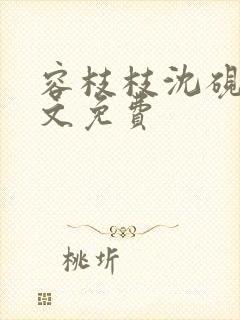 容枝枝沈砚书全文免费