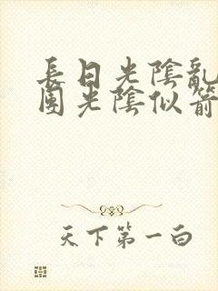 长日光阴乱作一团光阴似箭无弹窗