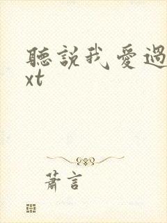 听说我爱过你txt